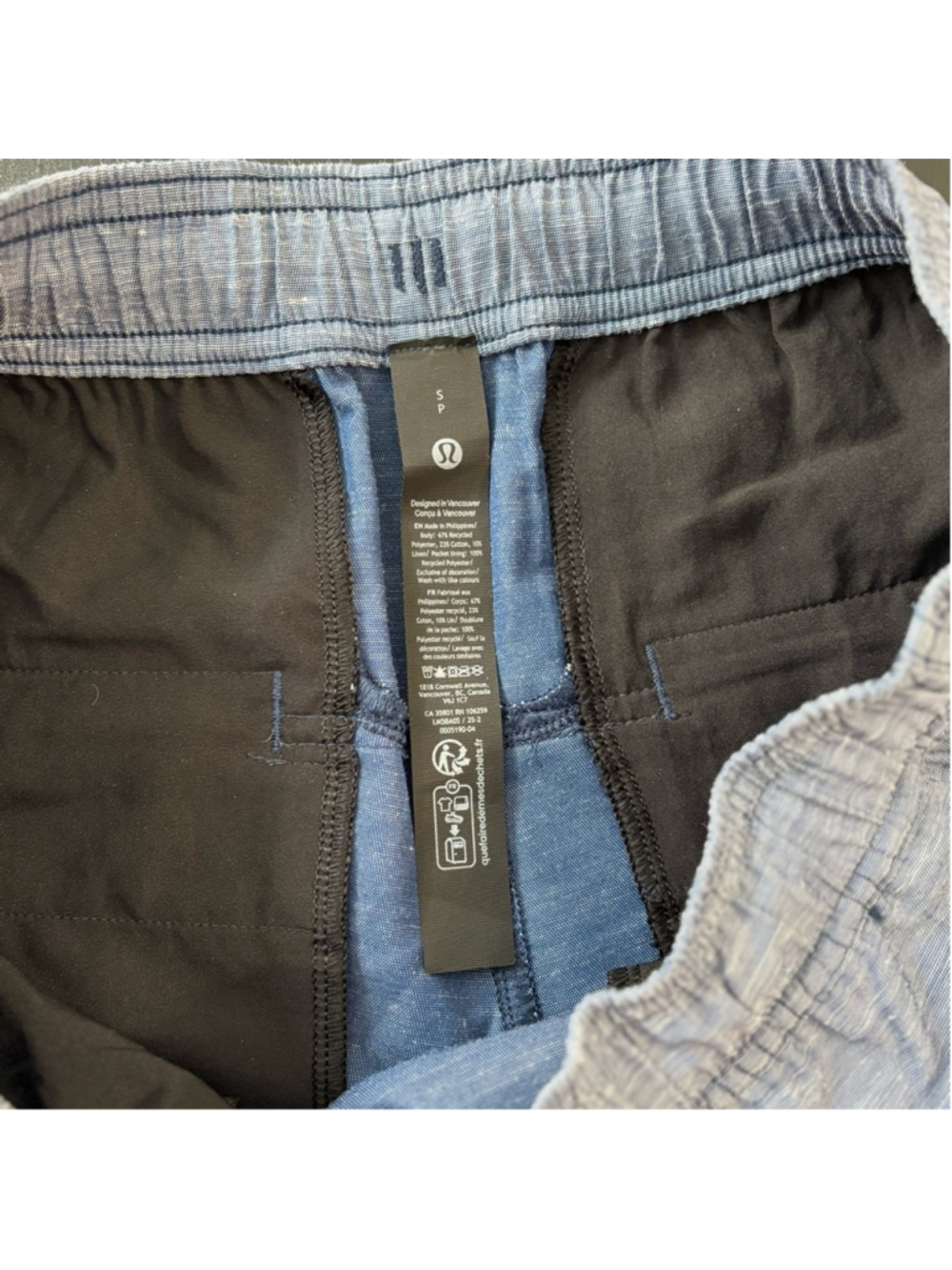 Lululemon LuluLinen Pull-On Pant In Club Blue Men’s Sz S - Picture 7 of 11